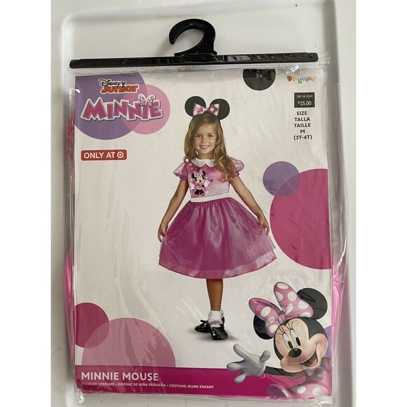 NWT - Disney Minnie Mouse Halloween Costume Dress with Headband. Size 3T-4T - Picture 2 of 2